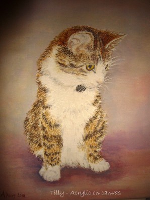 Acrylic pet portrait - Tilly SOLD