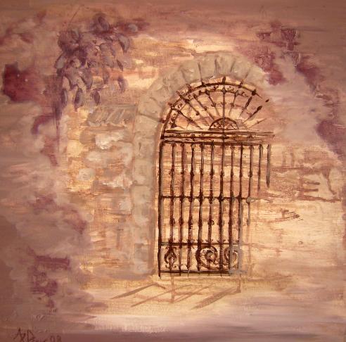 Acrylic painting - abstract - iron gate